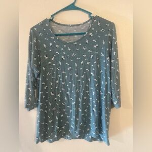 Preswick & Moore PM Green Floral Shirt